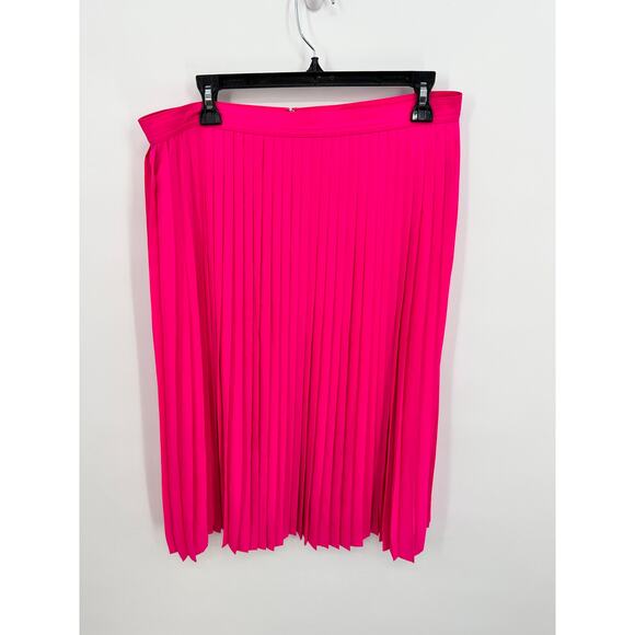 J. CREW Pink Pleated Midi Skirt // 12 - Picture 1 of 9